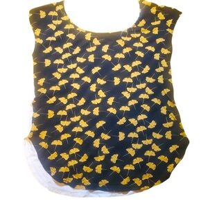 Yellow Leaf Print Kids Top